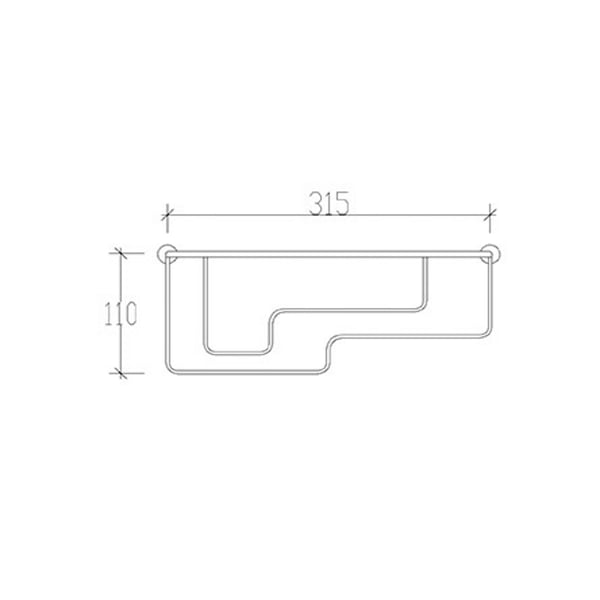 Ραφιέρα μπάνιου 74044 30x15 cm